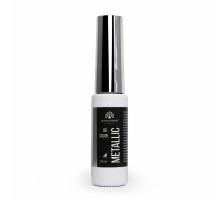 Гель-краска с тонкой кистью METALLIC GEL, зеркальный эффект, GLOBAL FASHION, SILVER, 10 МЛ