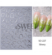 Наклейки на клейкой основе SO-227 silver
