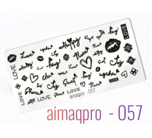 Пластина для стемпинга 6*12 Aimaqpro 057