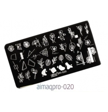 Пластина для стемпинга 6*12 Aimaqpro 020