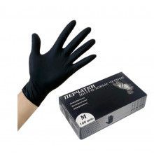 Перчатки нитриловые FOR professionals черные М, 100 шт