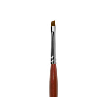 Кисть Roubloff коричневая синтетика, наклоная 2, ручка фигурная бордовая GN63R