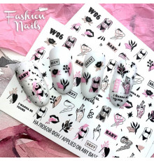 Слайдеры Fashion Nails White 086