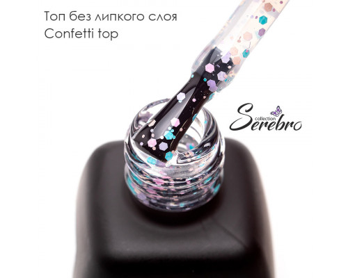 Топ без липкого слоя CONFETTI Serebro, 11ml