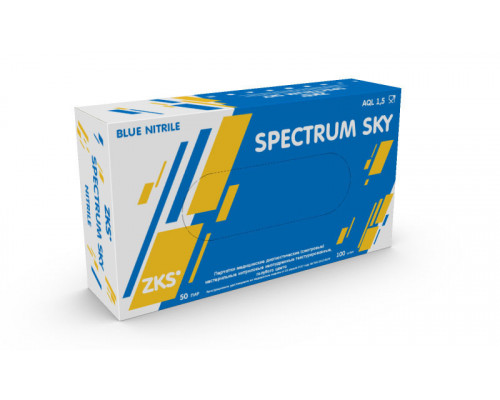 Перчатки ZKS Spectrum Sky, голубые, M, 50 пар.