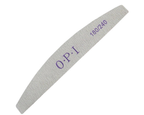 Пилка OPI 180/240 полумесяц, на деревяной основе