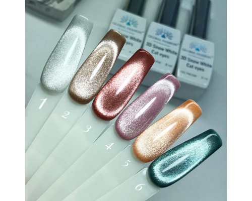 Гель-лак 002 3D Snow White Cat eyes Global Fashion 8ml