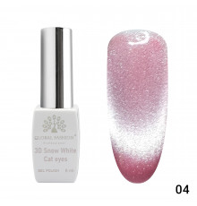 Гель-лак 004 3D Snow White Cat eyes Global Fashion 8ml