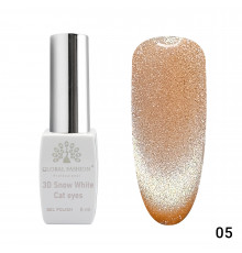 Гель-лак 005 3D Snow White Cat eyes Global Fashion 8ml