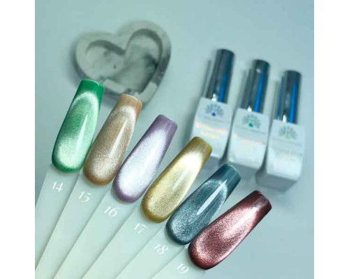 Гель-лак 015 3D Snow White Cat eyes Global Fashion 8ml