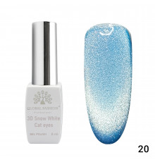 Гель-лак 020 3D Snow White Cat eyes Global Fashion 8ml