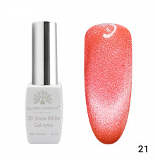 Гель-лак 021 3D Snow White Cat eyes Global Fashion 8ml