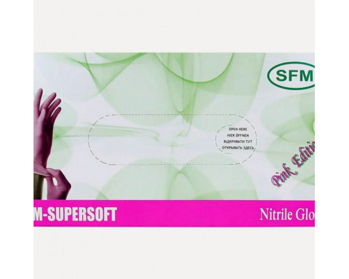 Перчатки Nitrile Gloves S розовые 100 пар