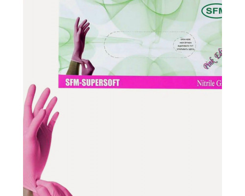 Перчатки Nitrile Gloves S розовые 100 пар