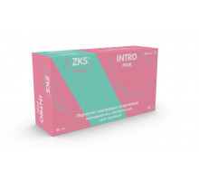 Перчатки ZKS нитриловые М INTRO розовые, 50пар