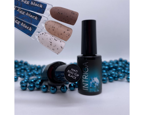 Топ INTRIGA 10мл Egg Matt Top Black матовый черный без лс