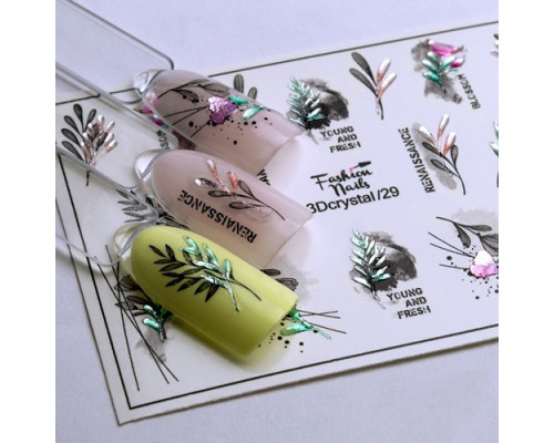 Слайдеры Fashion Nails 3D crystal 029