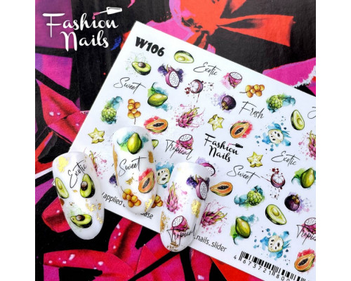 Слайдеры Fashion Nails White 106