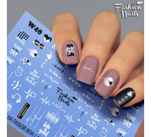 Слайдеры Fashion Nails White 040
