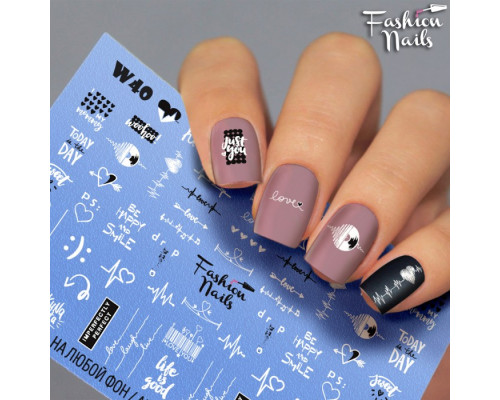 Слайдеры Fashion Nails White 040