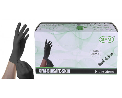 Перчатки Nitrile Gloves L чёрные 100 пар