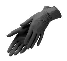 Перчатки Wally Plastic M черные, 50пар