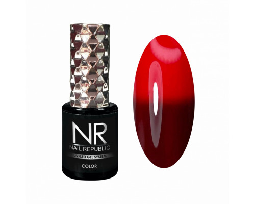 NR Гель-лак THERMO COLOR 607, Коричневый-красный (10 мл)
