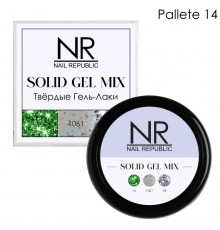 NR Твердые гель-лаки SOLID GEL MIX, Pallete 14 (flash 14,1061,flash 05)