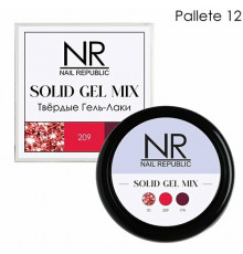 NR Твердые гель-лаки SOLID GEL MIX, Pallete 12 (flash 01,209,174)
