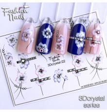 Слайдеры Fashion Nails 3D crystal 022