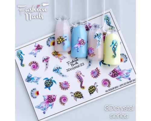 Слайдеры Fashion Nails 3D crystal 023