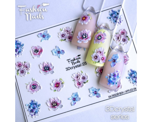 Слайдеры Fashion Nails 3D crystal 025