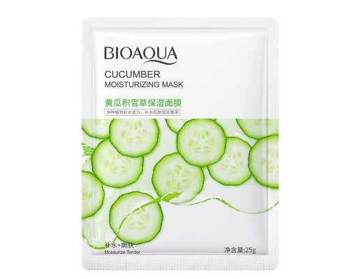 Маска для лица тканевая с экстрактом огурца. Увлажняющая 25г. Bioaqua