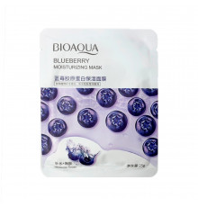 Маска для лица тканевая с экстрактом черники. Увлажняющая 25г. Bioaqua