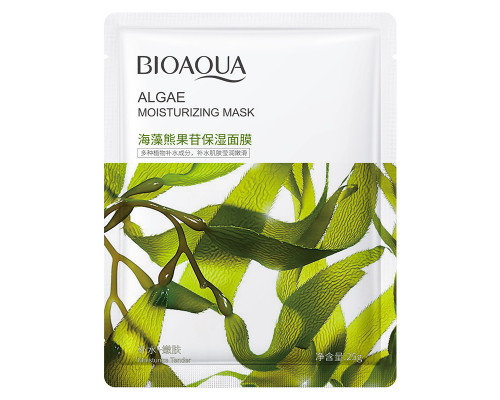 Маска для лица тканевая с экстрактом водорослей. Увлажняющая 25г. Bioaqua