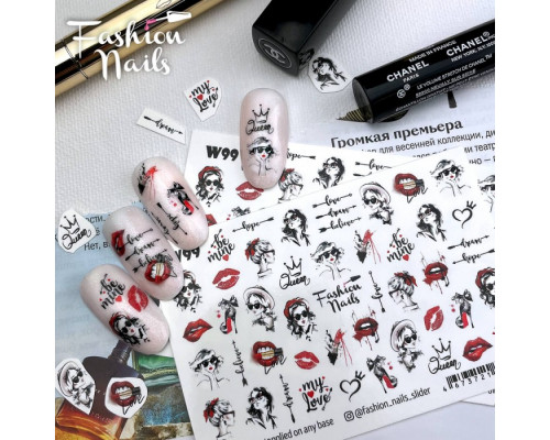 Слайдеры Fashion Nails White 099
