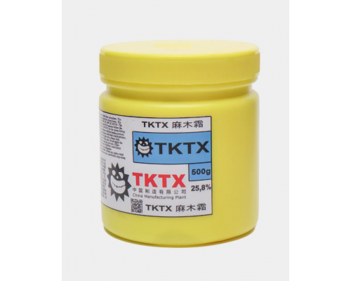 Крем анестезирующий TKTX 25,8%, для тату, татуажа и депиляции, эффект J-Cain, 500 гр