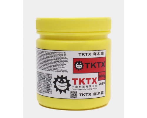 Крем анестезирующий TKTX 29,9%, для тату, татуажа и депиляции, эффект J-Cain, 500 гр
